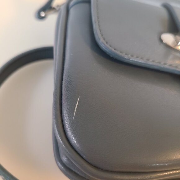 Vintage Nine West Sage Blue Crossbody Bag with Straps - Picture 10 of 12